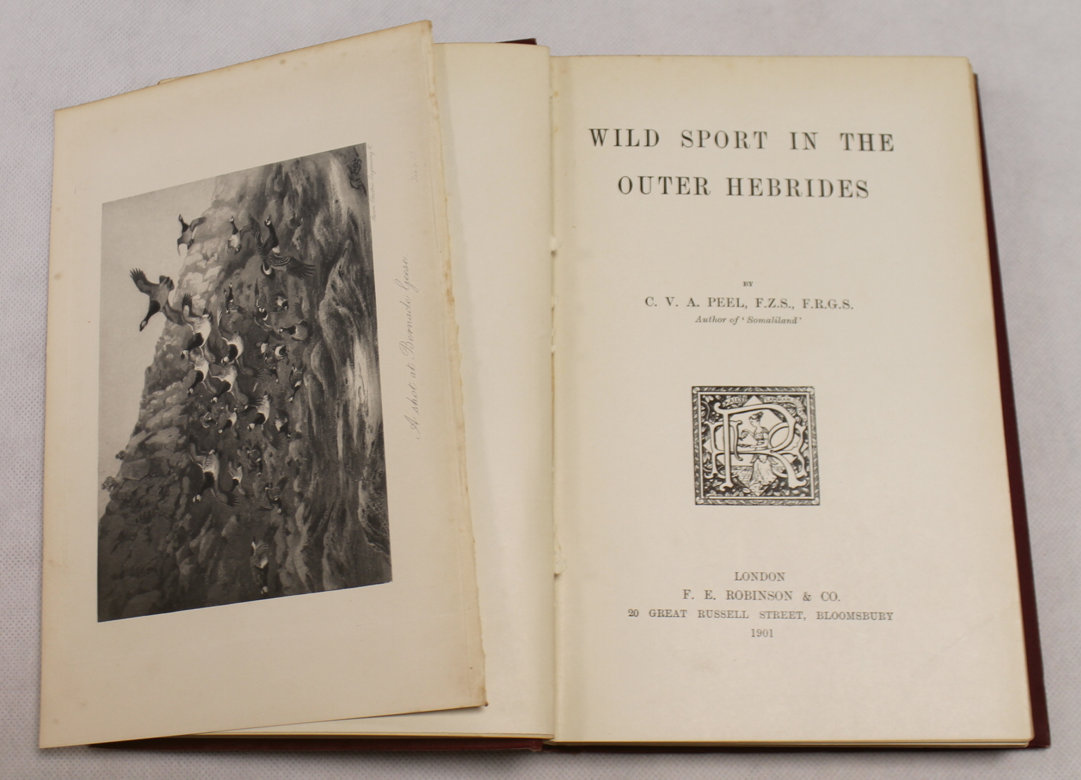 PEEL C. V. A. Wild Sports In The Outer Hebrides. Illus. Orig. dec. maroon cloth gilt. - Image 5 of 9