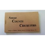 N.S.S., Famous County Cricketers, set of 24 in strips of three (complete booklet), VG