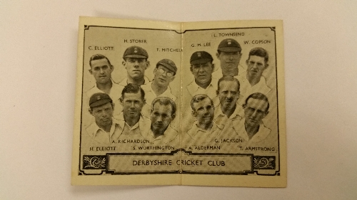 BARRATT, Cricket Team Folders (1933), No. 10 Derbyshire, VG