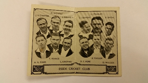 BARRATT, Cricket Team Folders (1933), No. 14 Essex, VG