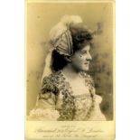 THEATRE, D'Oyly Carte, cabinet photo, Decima Moore, h/s, in costume from The Gondoliers, by