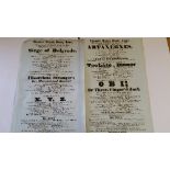 THEATRE, early posters, Theatre Royal Drury Lane, 1800s, mainly 8 x 13, duplication, some removed