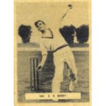 POTTER MOORE, Famous Cricketers, Australian (2) & English, medium, mixed backs, scuff to backs (3) &