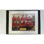 FOOTBALL, signed England World Cup souvenir team poster, 15.5 x 11.5, signed by all eleven