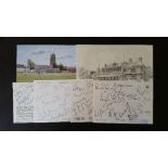 CRICKET, signed postcards, opening cards etc., mid-1990s, mainly multiple signed, EX, 10