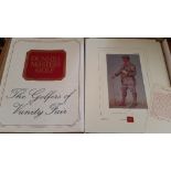 GOLF, set of eight prints, The Golfers of Vanity Fair, for Dunhill Masters Golf, in original folder,