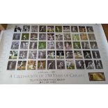 CRICKET, signed poster for 2000 FICA Hall of Fame, signed by Walcott, 33 x 23, rolled, VG