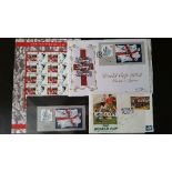 FOOTBALL, philatelic selection, inc. signed commemorative cover by Beckenbauer; blocks of stamps (