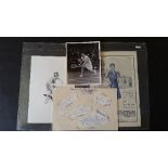 TENNIS, selection, inc. signed pieces taped down to card for Shirley Park Tennis Tournament May