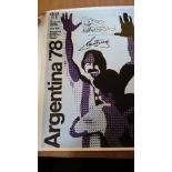 FOOTBALL, signed laser-copy of a 1978 Argentina World Cup poster, signed by Ossie Ardiles & Ricky