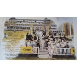 CRICKET, signed print, England v South Africa at Lords 1994, in pencil by full South African