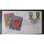 CRICKET, Don Bradman selection, inc. two commemorative covers, two postcards & block of 10 stamps (