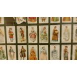 OGDENS, British Costumes, complete set of 50, mounted to show both sides, framed & glazed (cracked),