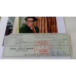 ENTERTAINMENT, signed cheque by Phil Silvers, also signed by Road Amateau, with 7 x 5 photo of