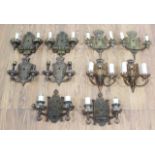 5 Pairs Gothic Style 2-Arm Metal Sconces