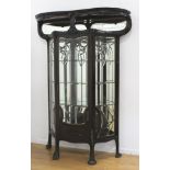 :Continental Art Nouveau Mahogany Display Cabinet