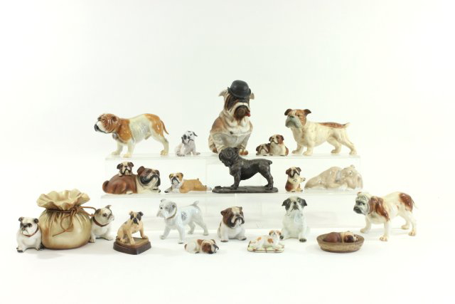 Collection of Porcelain Bulldogs