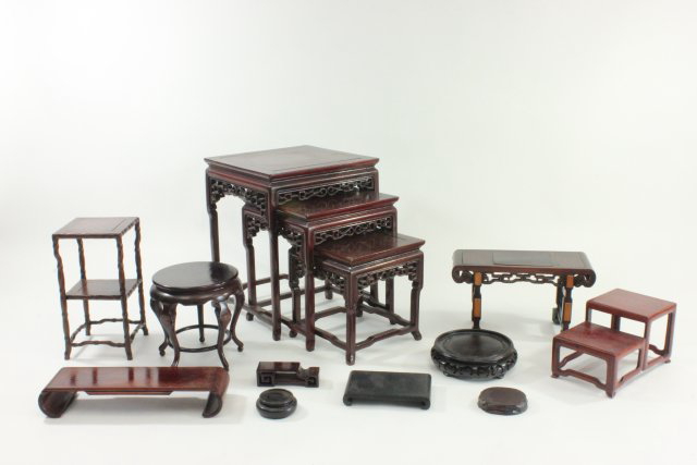 Chinese Lot of Pedestals & Stands