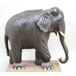 19th Century Teakwood African Elephant