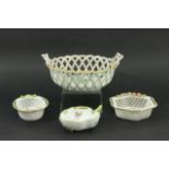 Herend Porcelain Fruit Bowl & 3 Small Bowls