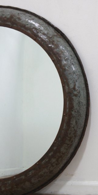 Round Industrial Metal Mirror - Image 2 of 2