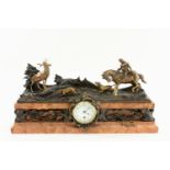 C. Kauba Bronze & Tiffany & Co. Marble Clock