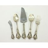 Lot of 5 Sterling Silver Tuttle Serving Pieces