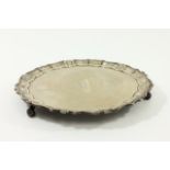 English Sterling Silver Footed Salver