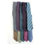 10 Hermès Paris Equestrian Pattern Silk Ties