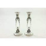 Pair Sterling Silver Candlesticks