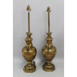 Pair Monumental Renaissance Revival Lamps