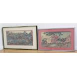 2 Japanese Woodblock Triptychs