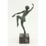 Bronze Art Deco Dancer on Marble Base