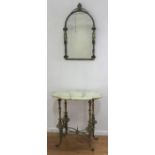 :Victorian Table & Matched Figural Mirror