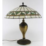 Circa 1920s Stained Glass Table Lamp