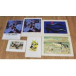 5 Lithographs & 1 Poster