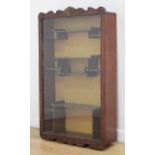 Chinese Mahogany Hanging Curio Cabinet