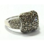 14K White Gold & Diamond Ring