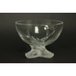 Lalique Bowl with Dolphin Base