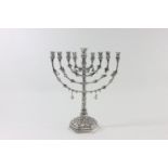 Late 19th Century Silver Menorah