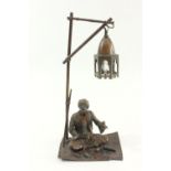 Austrian Orientalist Bronze Lamp