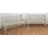 Pair Cast Iron Gothic Style Benches