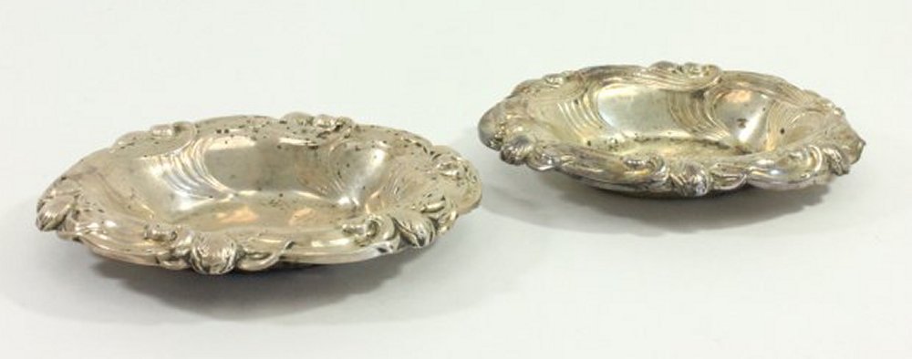 Pair Gorham Sterling Silver Art Nouveau Dishes