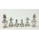 3 Pairs Sterling Silver Salt & Pepper Shakers