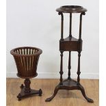 Mahogany Planter & Wig Stand