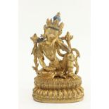 Chinese Gilt Bronze Bodhisattva