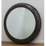 Round Industrial Metal Mirror