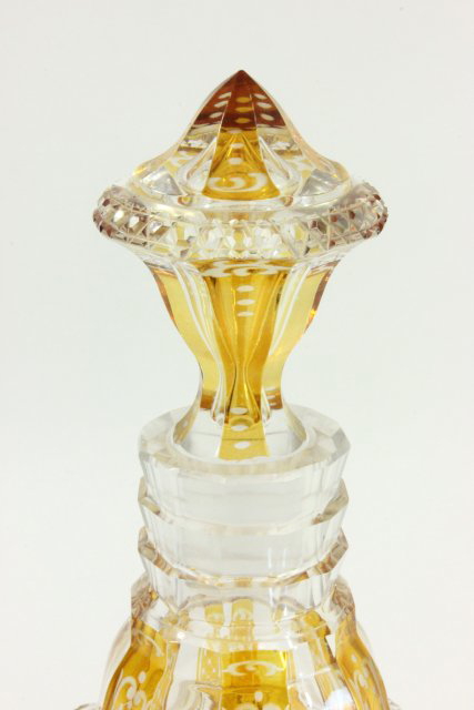 Bohemian Cut Glass Etched Decorated Decanter - Image 2 of 3