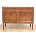 Jansen Style Marble Top Commode