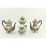 4-Piece 800 Silver Tea & Coffee Service